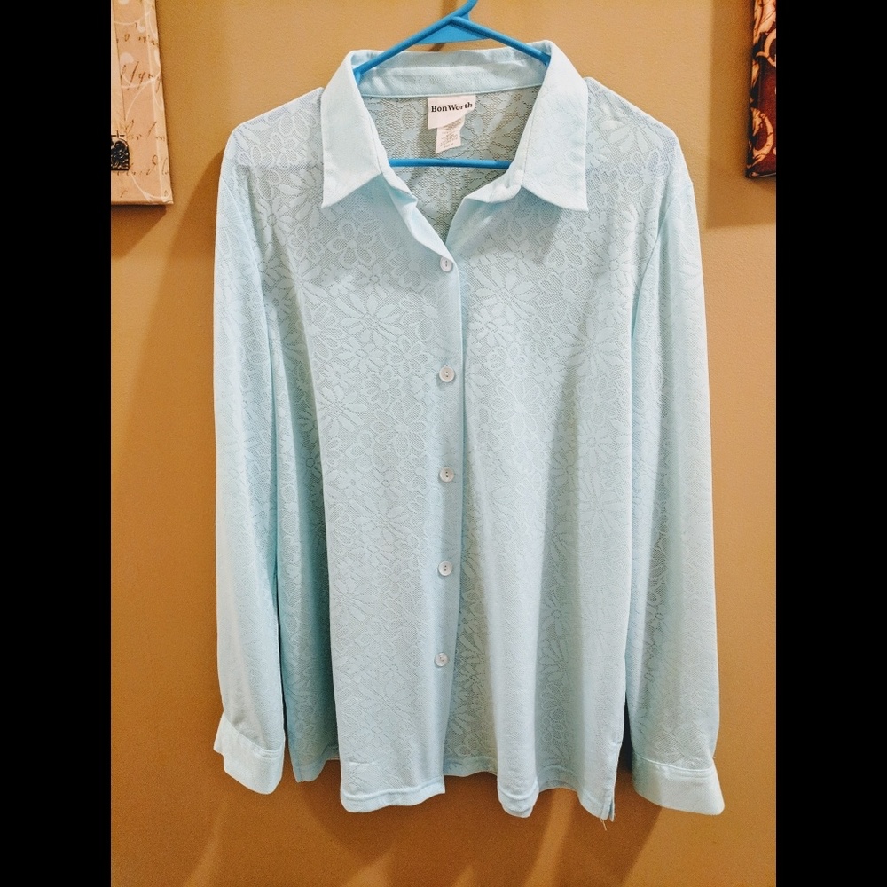 Used Bon Worth Long Sleeve Shirt Size Medium